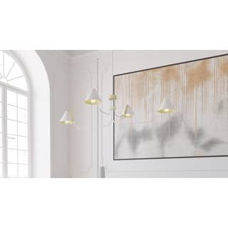 Hunter Grove Isle 4-Light Linear Chandelier - Dining Room, Kitchen Island - Mid-Century Modern, Minimalist