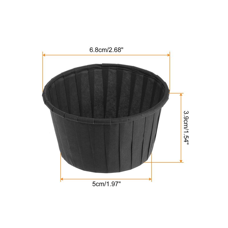 50Pcs Cupcake Baking Cups 3.5oz Standard Size Paper Cupcake Liners - Black
