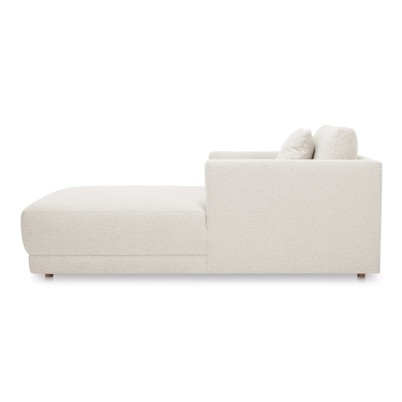 NADAAL STUDIOS Nyver Chaise, GRS-Certified Recycled Fabric with FSC Pine Frame and Foam Cushion, Oyster Beige