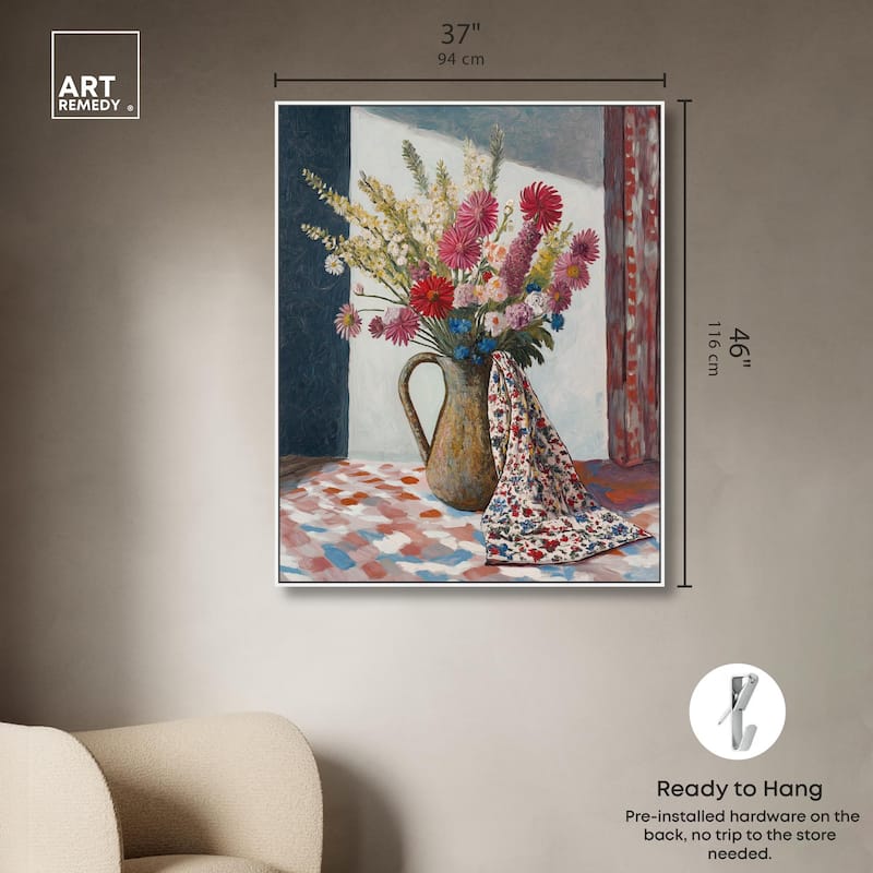 Draped in Flowers Canvas by Art Remedy
