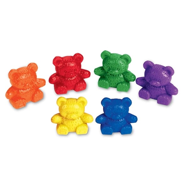 slide 1 of 1, Baby Bear Counters, 6 colors, Set of 102