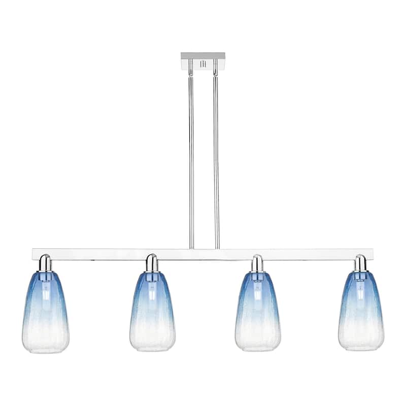 Innovations Lighting 716-4I-8-46 Brookhaven Almond Linear Brookhaven - Polished Chrome / Sapphire Blue