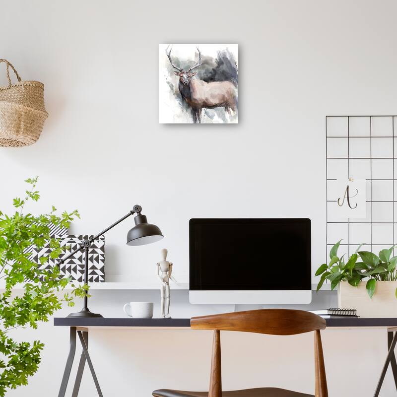 Elk Portrait By Studio Arts Canvas Art Print
