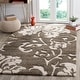 preview thumbnail 5 of 57, SAFAVIEH Florida Shag Hilde Floral 1.2-inch Thick Rug 3'3" x 5'3" - Smoke/Beige - Rectangle