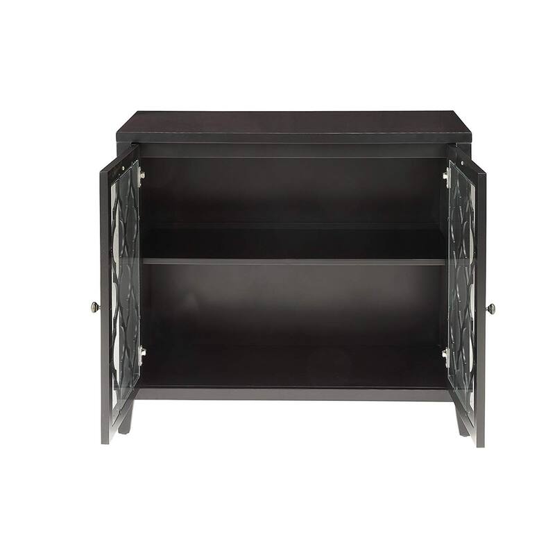 Ceara Console Table With 2 Doors, Black