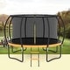 preview thumbnail 3 of 4, 14FT Outdoor Big Trampoline Inner Safety Enclosure Net, Ladder, PVC Spring Cover Padding, For Kids