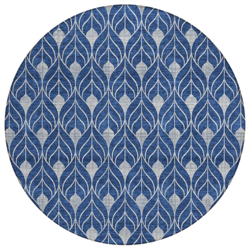 Machine Washable Indoor/ Outdoor Chantille Contempoary Geo Rug