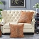 preview thumbnail 27 of 57, Peralta 2-piece Jacquard Chenille Zipper Pillow Shell Set, NO INSERT 26'' x 26'' - Orange