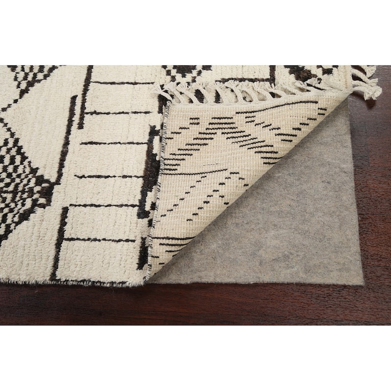 Tribal Modern Vegetable Dye Moroccan Berber Oriental Area Rug Handmade - 4'6" x 6'8"