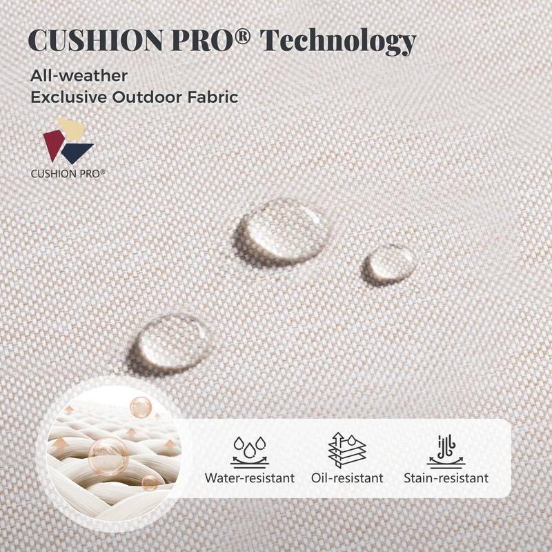 MAINSON ARTS Outdoor Patio Furniture Set, Rattan Wicker Modular Sectional Conversation Set with 10" Extra Thick Cushions