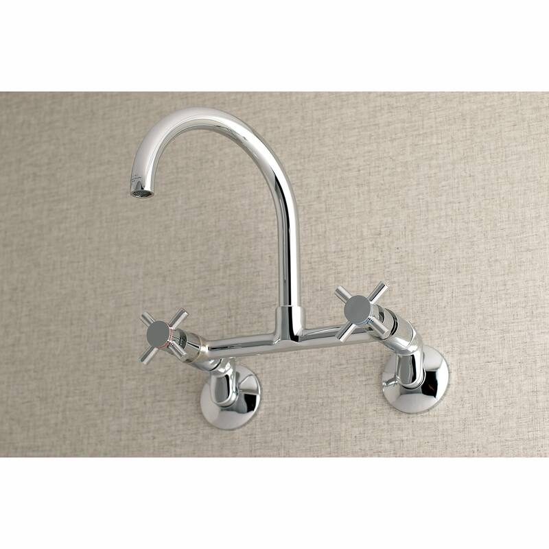 Kingston Brass Concord 8 in. Adjustable Center Wall Mount Kitchen Faucet