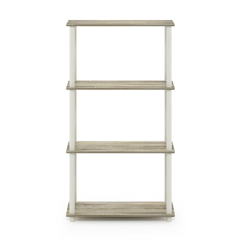 Porch & Den St. Marks 4-tier Multipurpose Shelf Display Rack - Sonoma Oak/White