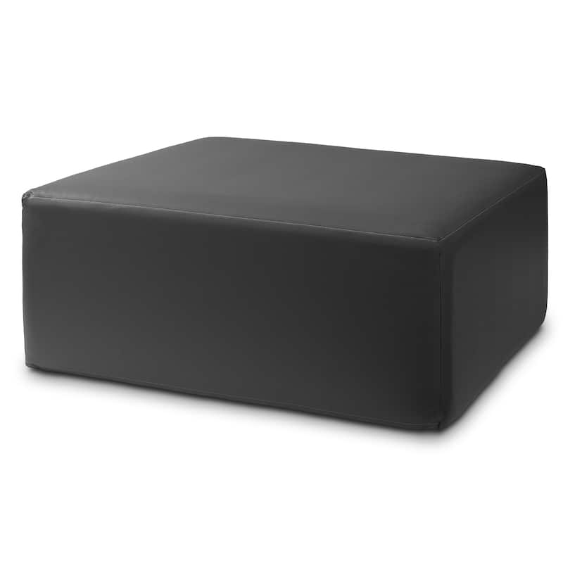 Jaxx Fairlie Couch Ottoman - Oversized Square Foam Coffee Table Ottoman