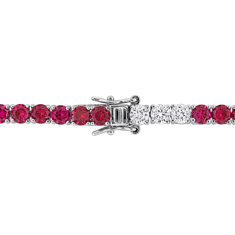 Miadora Created Gemstone Tennis Bracelet - 7.5in