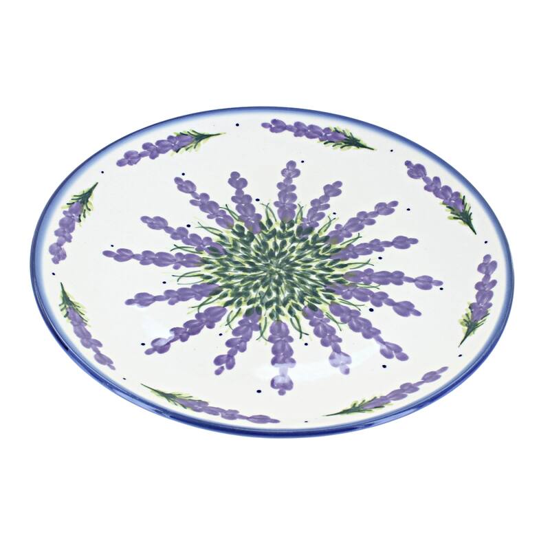 Blue Rose Polish Pottery WR Unikat Dinner Plate - Lavender Fields