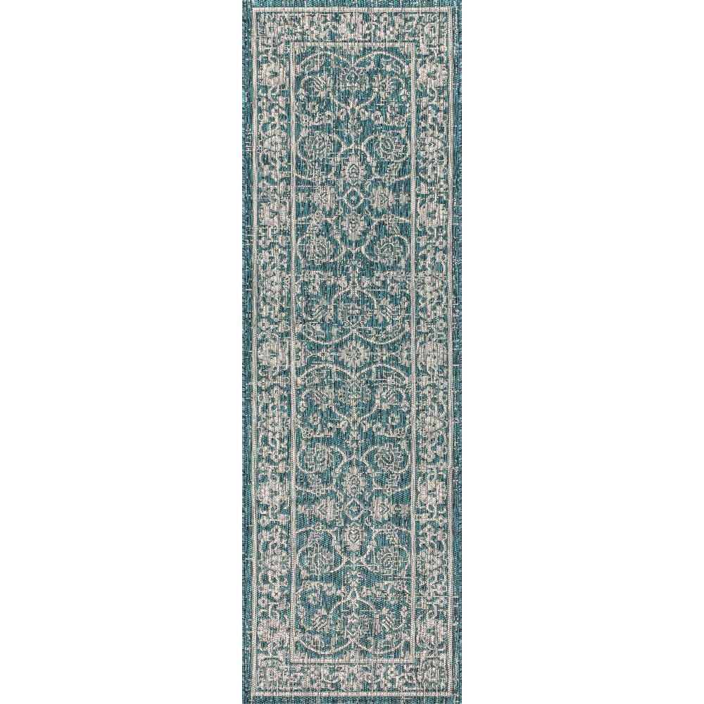 JONATHAN Y Palazzo Vine and Border Textured Weave Indoor/Outdoor Area Rug