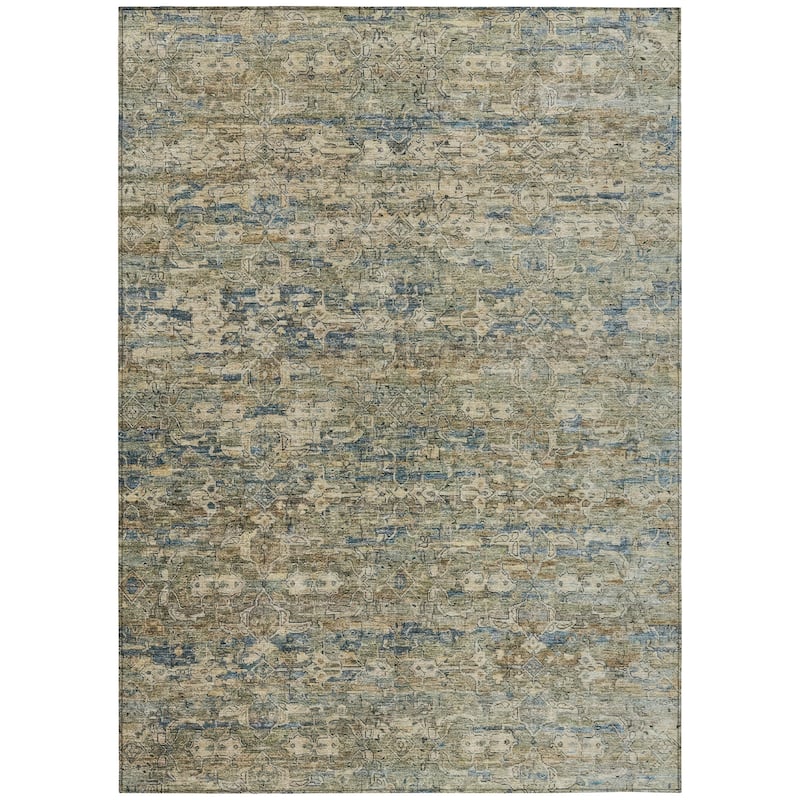 Machine Washable Indoor/ Outdoor Traditional Harmony Chantille Rug