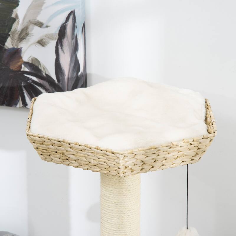 PawHut 47" Cat Tree Kitty Activity Center, Cat Climbing Toy