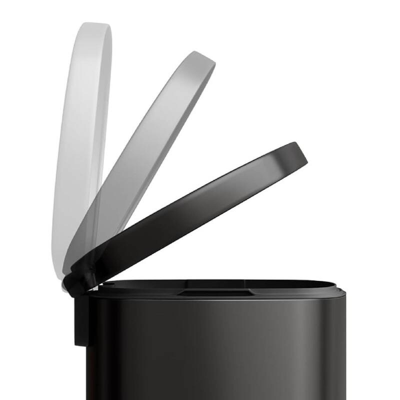 13.2 & 2.6 Gallon Kitchen Trash Can, Step-On Pedal Bins Combo Set