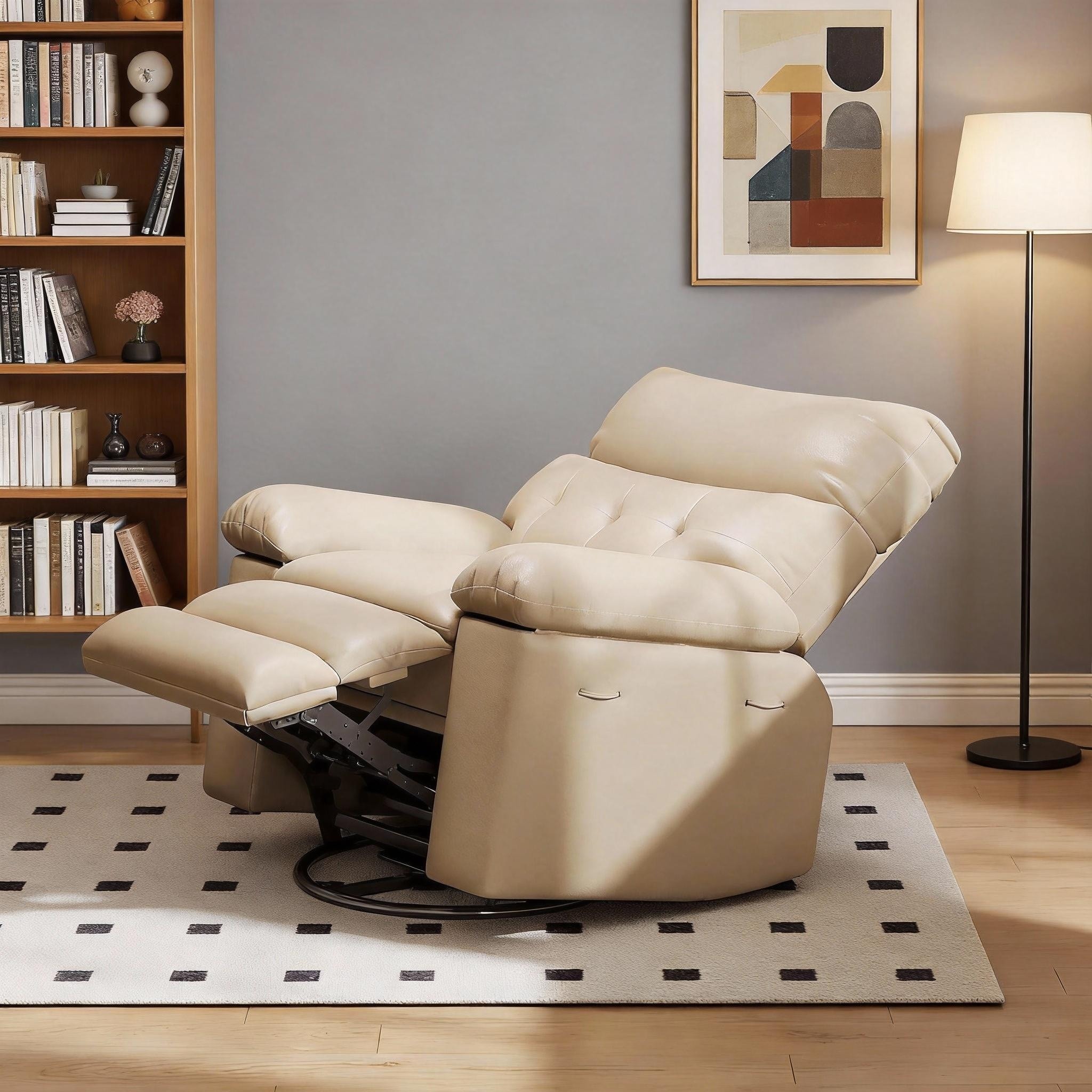 26.77"W Oversized Extra Wide Manual Recliner Chair, with Overstuffed Arms & Back Support