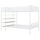 preview thumbnail 3 of 18, Twin over Full Metal Bunk Bed with 5-Tier Shelves