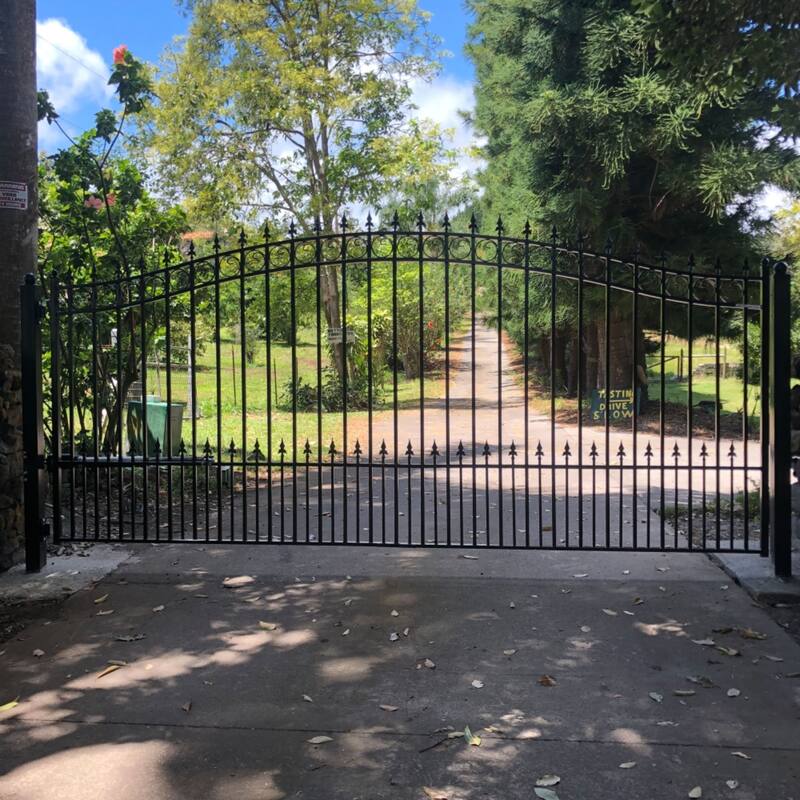ALEKO Steel Single Swing 18 ft Driveway Gate Prague Style Black