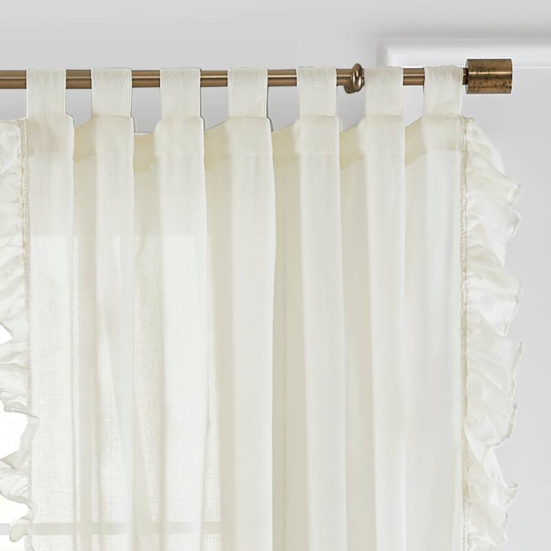 Bella Tab-Top Ruffle Sheer Window Curtain