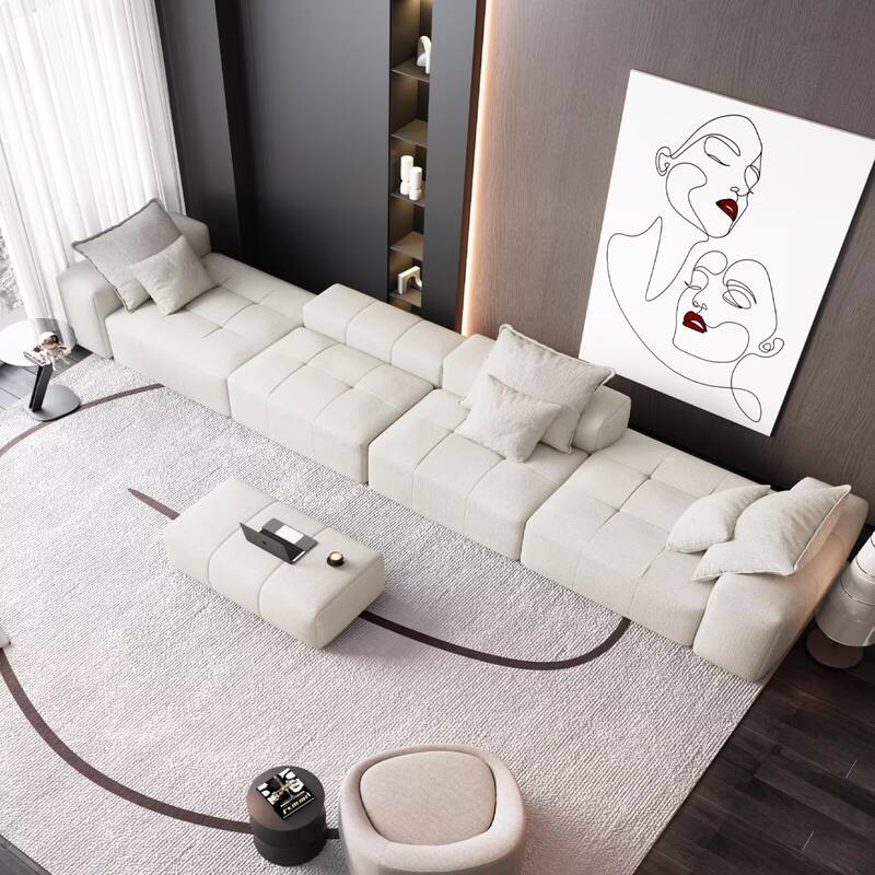 Oversized Modular Sectional Sofa,Sparkling Chenille Fabric,DIY Sofa
