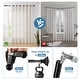 preview thumbnail 21 of 34, Modern Square Urn Adjustable Drapery Curtain Rod with Clip Rings