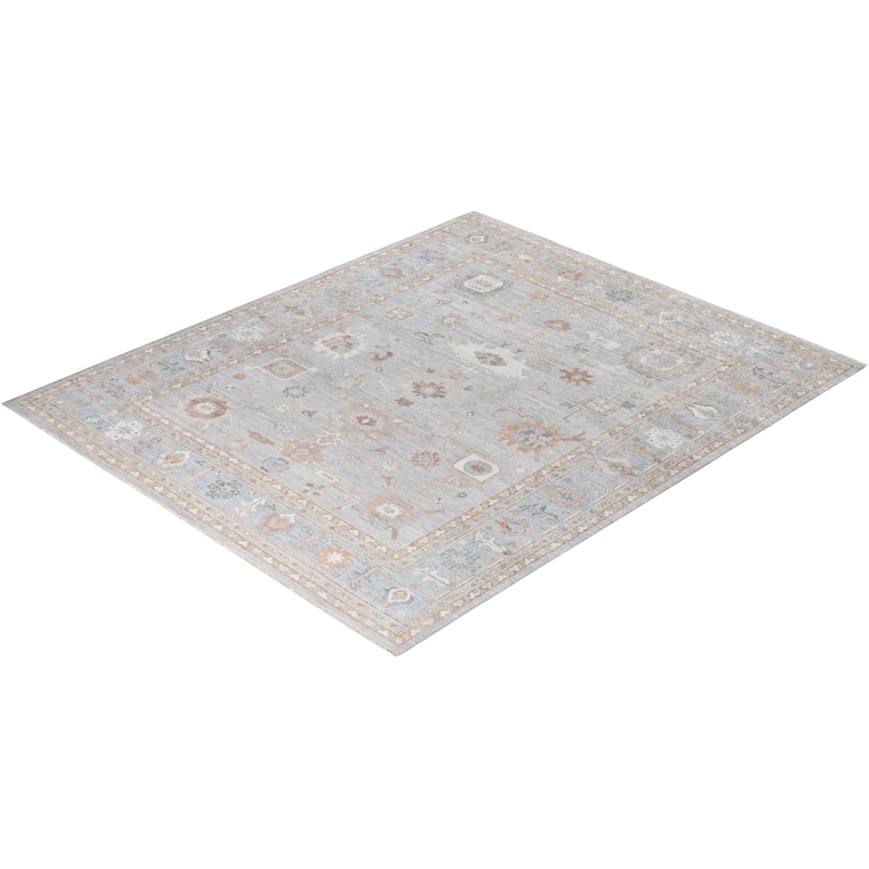 Oushak One-of-a-Kind Hand-Knotted Area Rug - Gray - 8' 4" x 9' 10"