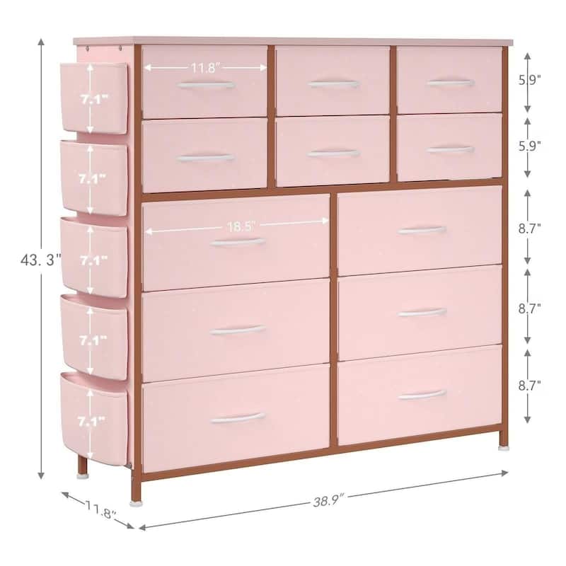 Dresser for Bedroom with 12 Drawer
