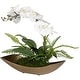 preview thumbnail 1 of 3, Uttermost 60207 Transcend 16" Tall Aluminum Faux Flora Planter Antique Brass