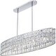 preview thumbnail 2 of 8, Gibson 5-Light Polished Chrome Linear Chandelier