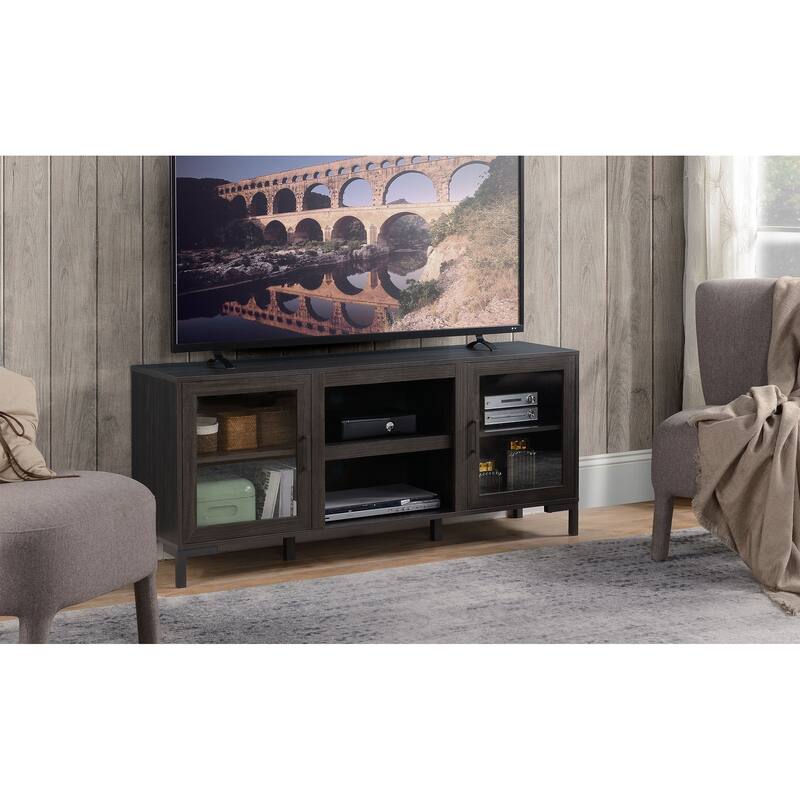 Dark Oak Finish TV Stand