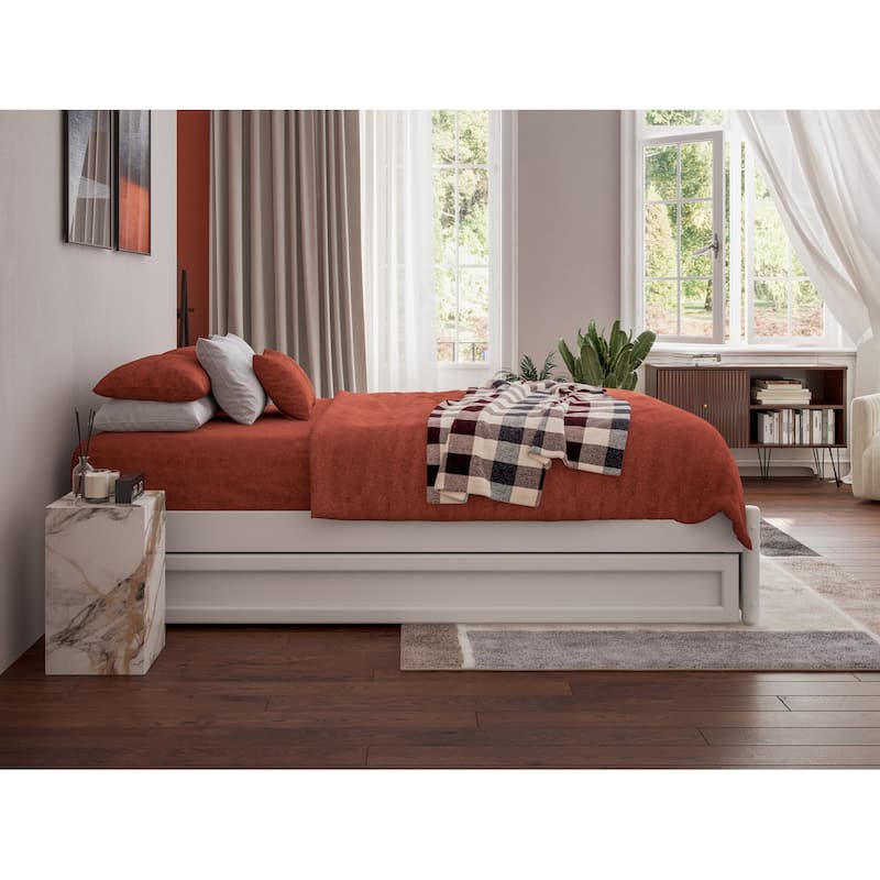 Barcelona Panel Platform Bed with Twin Trundle