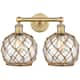 Option Brushed Brass / Clear Glass with Brown Rope
