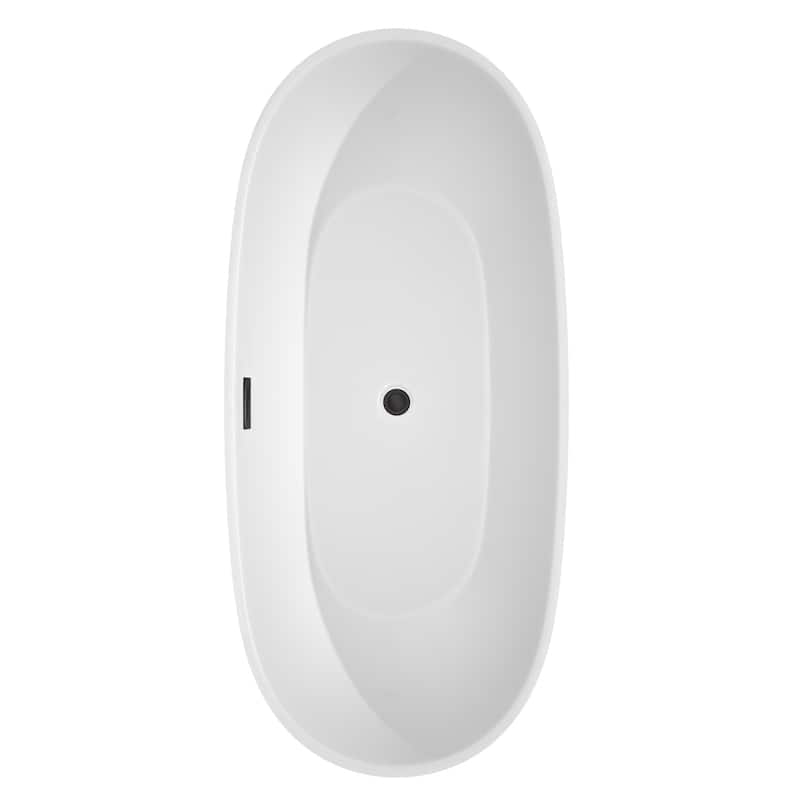 Wyndham Collection Juno 71-inch White Freestanding Soaking Bathtub