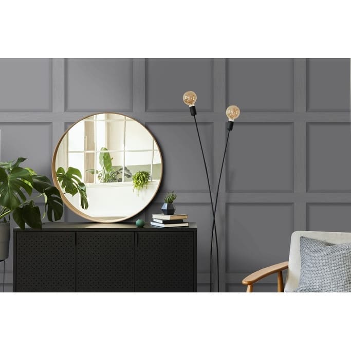 Modern Faux Wood Panel Non-Pasted Wallpaper - 396 in x 20.8 in
