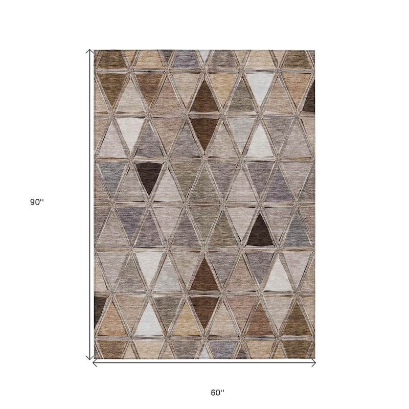 HomeRoots Geometric Transitional Rectangle Outdoor Rug