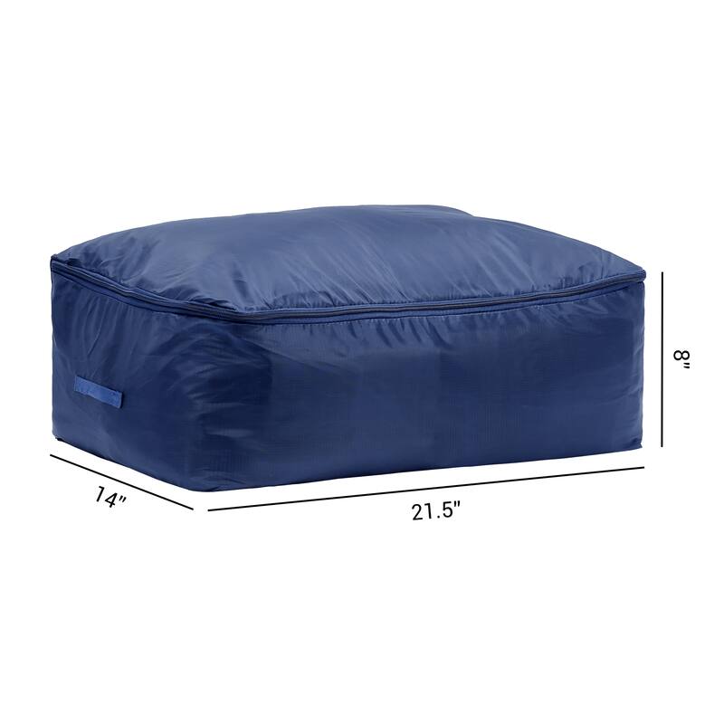 Clothes Storage, Storage Bags, 1 Pack Moving Bags for Organizing Comforters, Closet Organizers, and Storage with Handles - Navy Blue - 21.5*14*8in