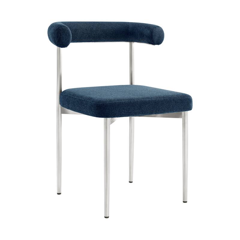 Shannon Upholstered Curved Back Barrel Kitchen Dining Chairs - Set of 2