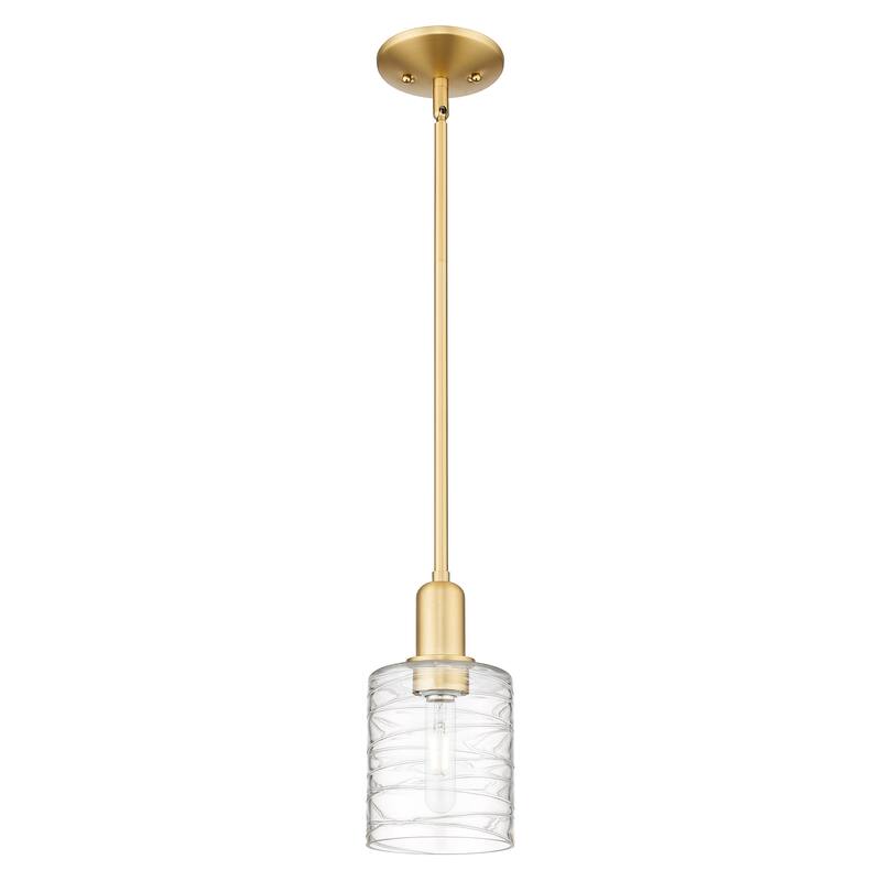 Innovations Lighting Endless Possibilities Arcadia - Cobbleskill - 1 Light 5" Stem Hung Mini Pendant - Deco Swirl/Satin Gold