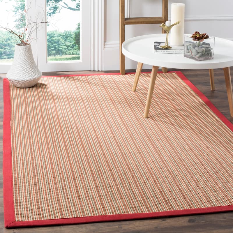 SAFAVIEH Hand-Woven Natural Fiber Alecia Sisal Rug - 5' x 7'6" - Rust/Rust