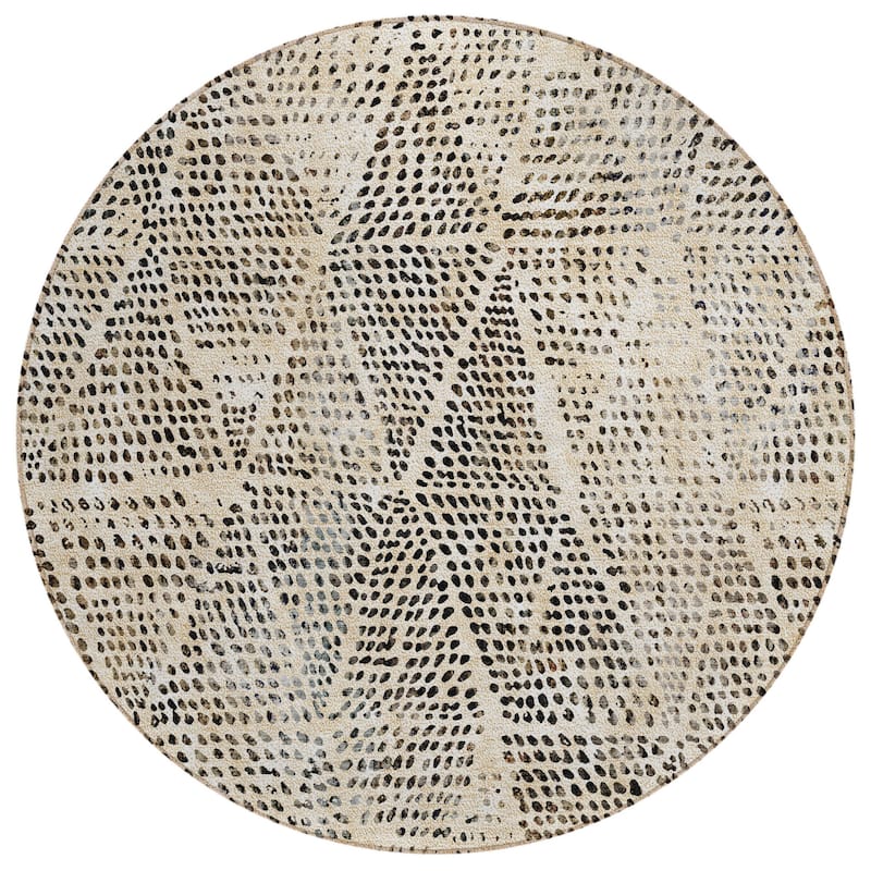 HomeRoots Geometric Transitional Rectangle Outdoor Rug