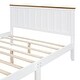 preview thumbnail 10 of 8, Queen Size Vintage Simple Platform Bed Frame with Rectangular Headboard