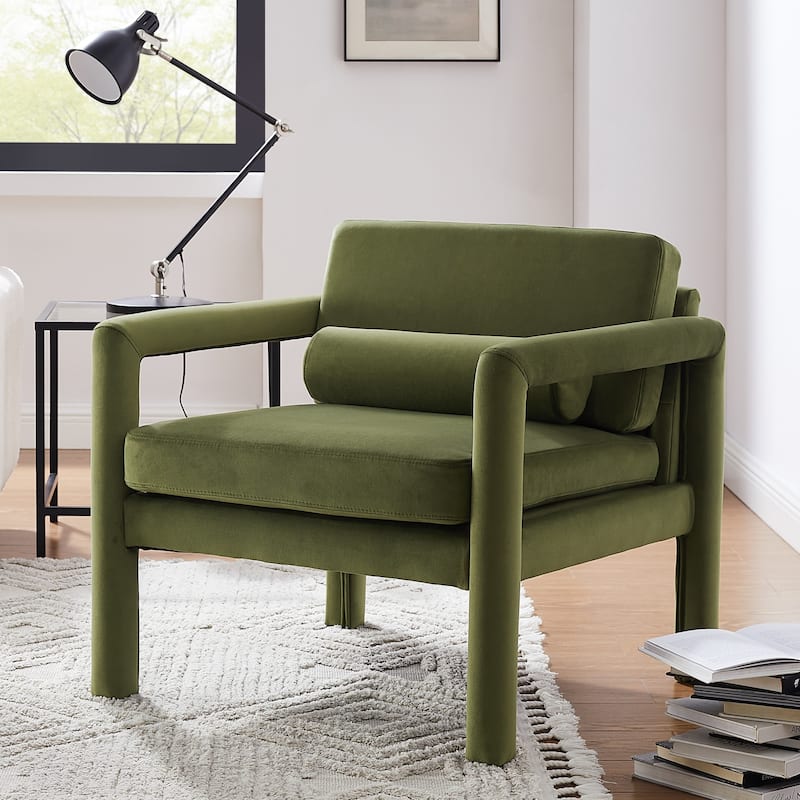 Art Leon Velvet Accent Armchair
