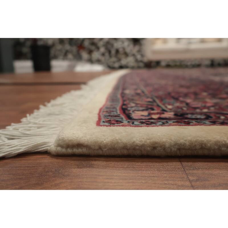 Hand Knotted Oriental 100% Wool Carpet Traditional All-Over Beige & Ivories Bidjar Area Rug - 13' 5'' X 9' 10''