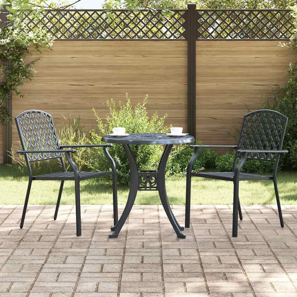 vidaXL Garden Chair Anthracite 22.05 x 25.59 x 35.04 in Steel - 22.05 x 25.59 x 35.04 in