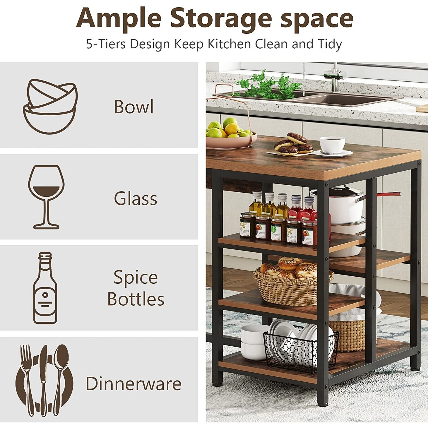 Small kitchen table online with shelves