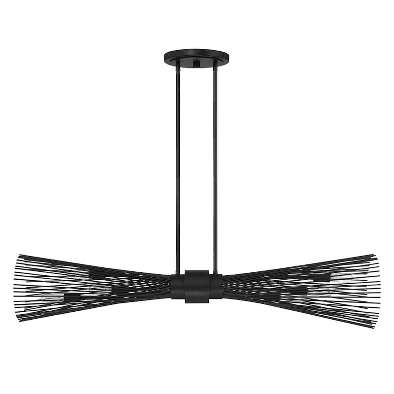 Longfellow 6-Light Linear Chandelier - Matte Black